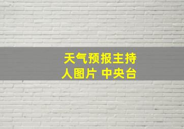 天气预报主持人图片 中央台